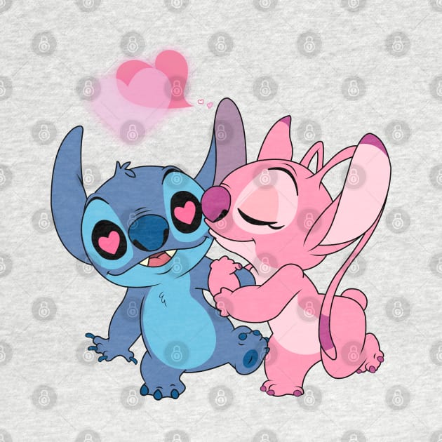 Stitch & Angel by Nykos